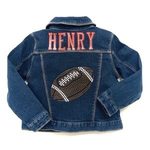 Personalized toddler denim jacket